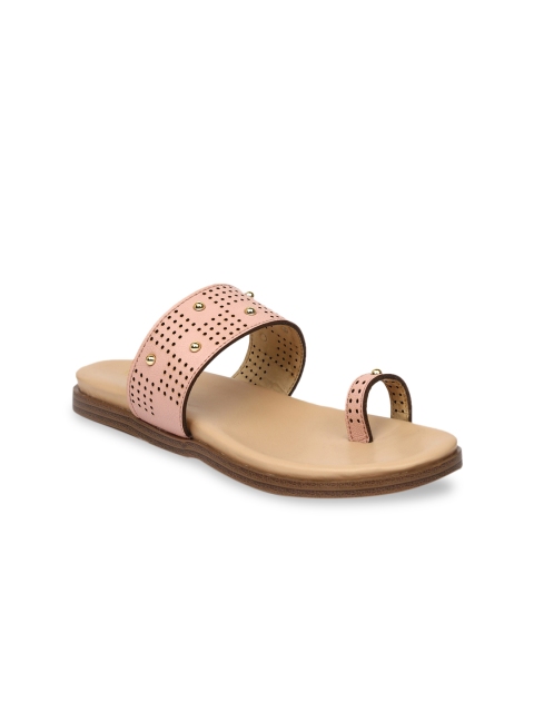 

VALIOSAA Women Pink Solid Open Toe Flats
