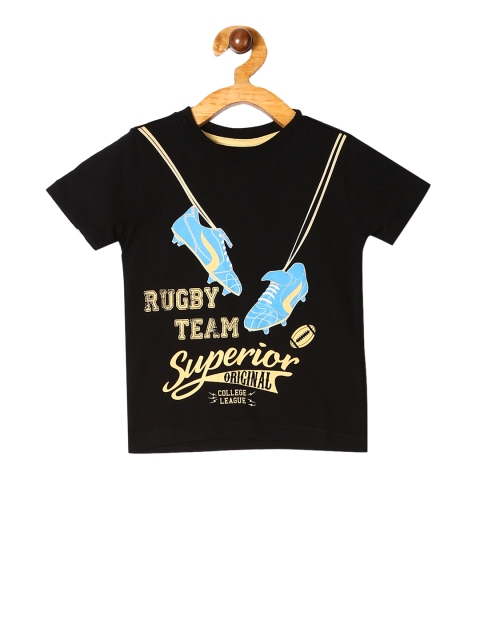 

Cherokee Boys Black Printed Round Neck T-shirt