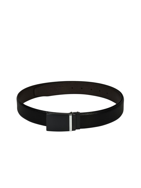 

Second SKIN Men Black & Brown Textured Reversible Genuine Leather Belt