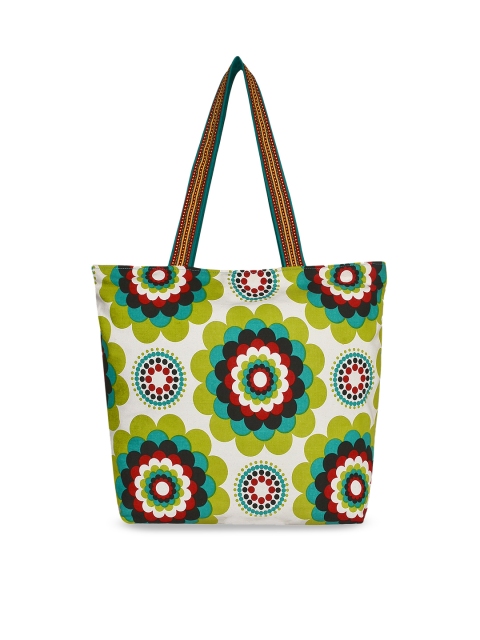 

Anekaant Green Printed Shoulder Bag