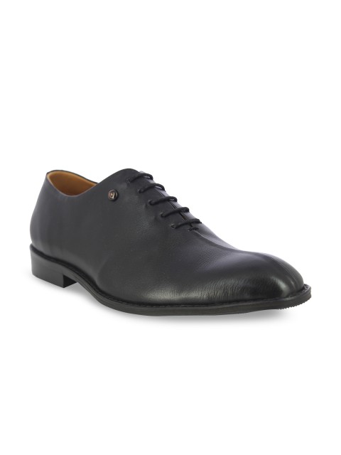 

Alberto Torresi Men Black Solid Leather Formal Oxfords