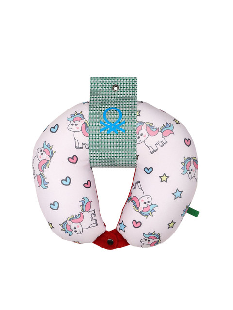 

United Colors of Benetton Unisex Pink & Red Printed Travel Pillow