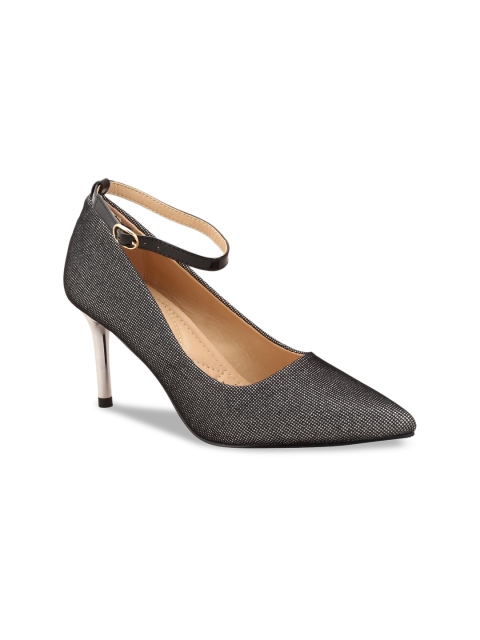 

Flat n Heels Women Black Shimmery Pumps