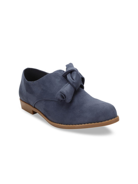 

Flat n Heels Women Blue Suede Slip-On Shoes