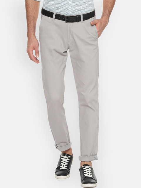 

Van Heusen Sport Men Grey Slim Fit Self Design Regular Trousers