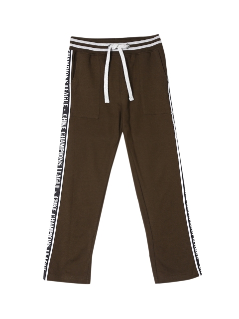 

Cherokee Boys Brown Solid Straight Fit Trackpant