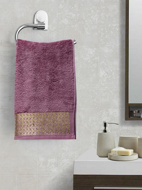 

Portico New York Unisex Lavender Foil Printed Hand Towel