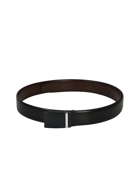 

Second SKIN Men Black & Brown Reversible Textured Genuine Leather Belt