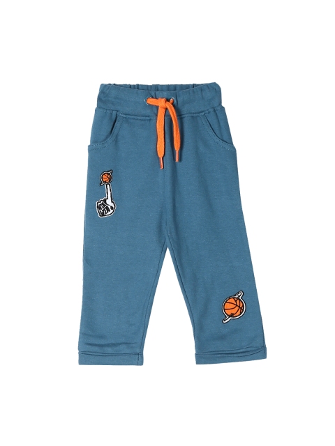 

Donuts Boys Blue Solid Knitted Track Pants