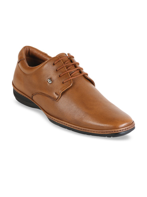 

ID Men Tan Brown Leather Formal Derbys