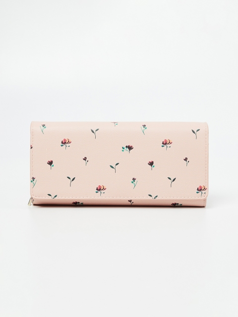 Ginger by Lifestyle Women Pink Printed Two Fold Wallet