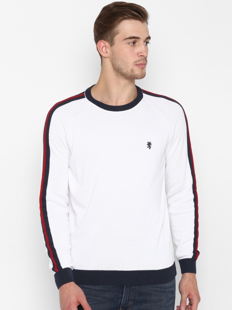 

Red Tape Men White Solid Sweater