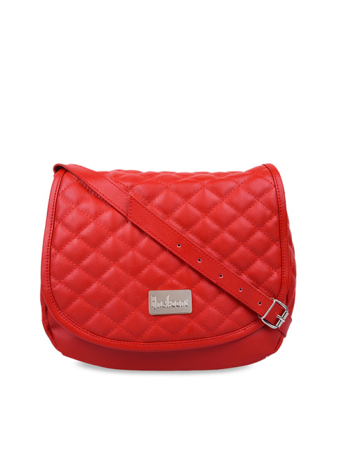 

Anekaant Red Textured Sling Bag