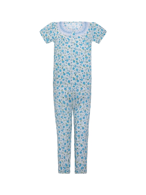 

Punkster Girls Blue Printed Night suit