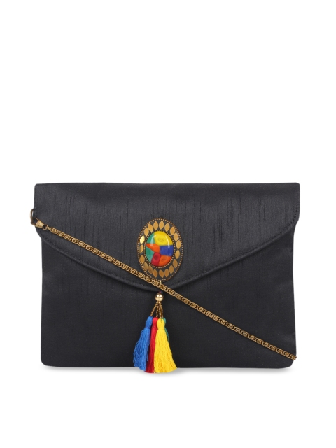 

Anekaant Black Solid Sling Bag