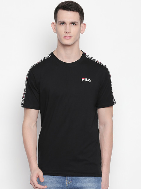 

FILA Men Black Printed Round Neck STURMAN T-shirt