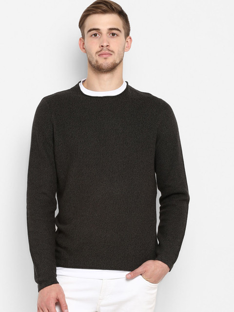 

Red Tape Men Green Solid Sweater