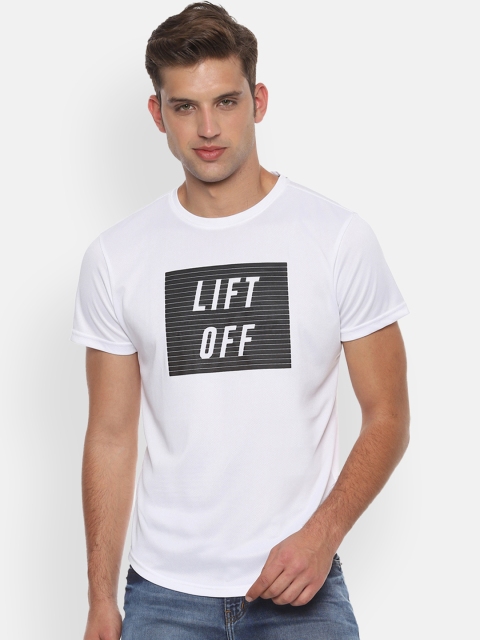 

People Men White Printed Round Neck T-shirt
