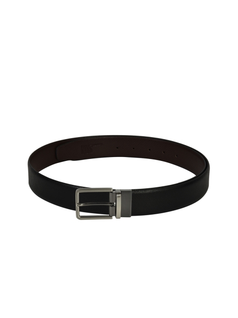 

Second SKIN Men Black & Brown Reversible Genuine Leather Textured Belt