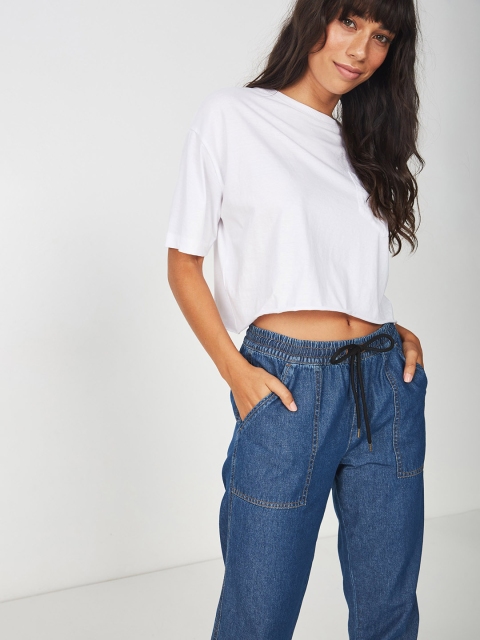 

COTTON ON Women Blue Relaxed Fit Mid-Rise Clean Look Jeans