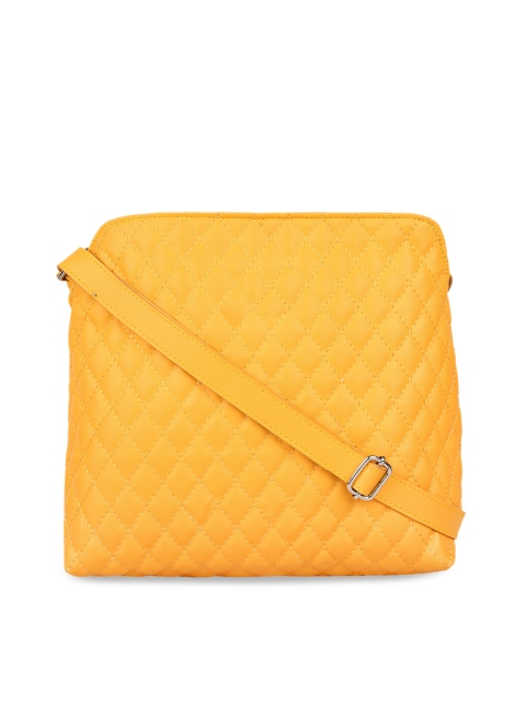 

Anekaant Yellow Solid Sling Bag