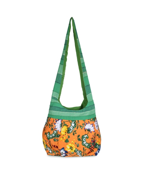 

Anekaant Green Printed Shoulder Bag