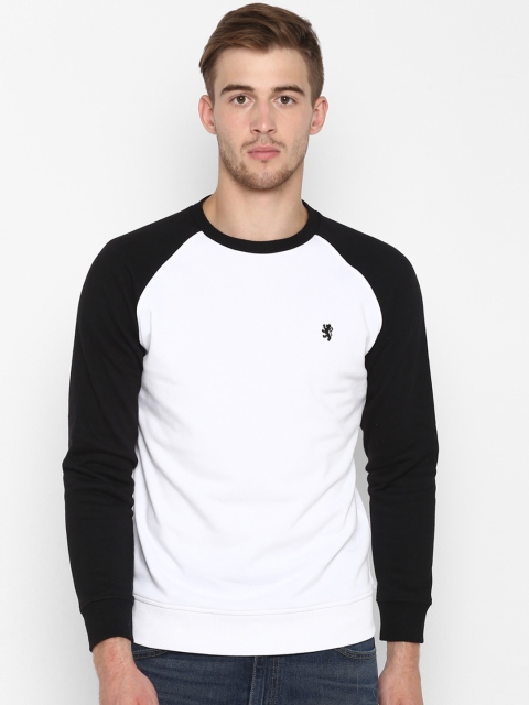

Red Tape Men White & Black Solid Sweatshirt