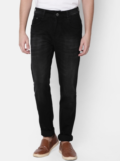 

CINOCCI Men Black Slim Fit Mid-Rise Clean Look Stretchable Jeans