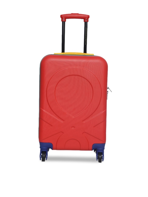 

United Colors of Benetton Unisex Red Solid Trolley Suitcase