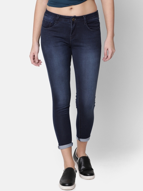 

ZHEIA Women Blue Skinny Fit Mid-Rise Clean Look Stretchable Jeans