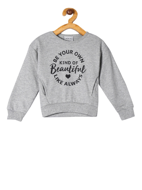 

Cherokee Girls Grey Printed Sweatshirt