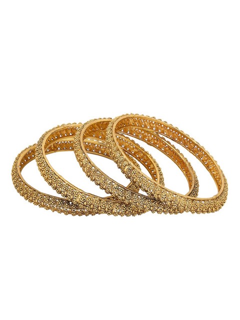 

Adwitiya Collection Women Set of 4 24KT Gold-Plated Bangles
