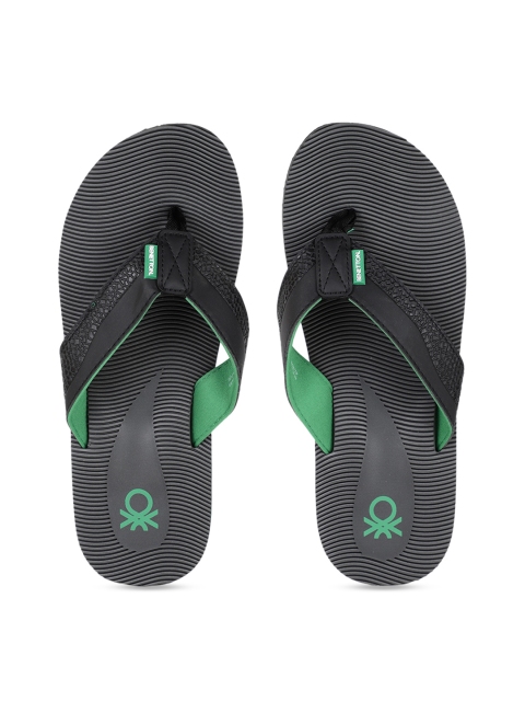 

United Colors of Benetton Men Grey Printed Thong Flip-Flops
