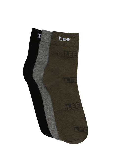 

Lee Men Pack of 3 Assorted Solid Ankle-Length Socks
