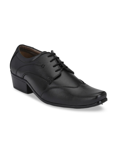 

Sir Corbett Men Black Solid Formal Derbys