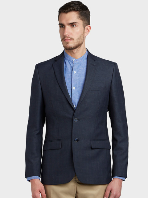 

ColorPlus Men Blue Checked Blazer
