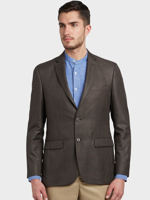 

ColorPlus Men Brown Checked Blazer