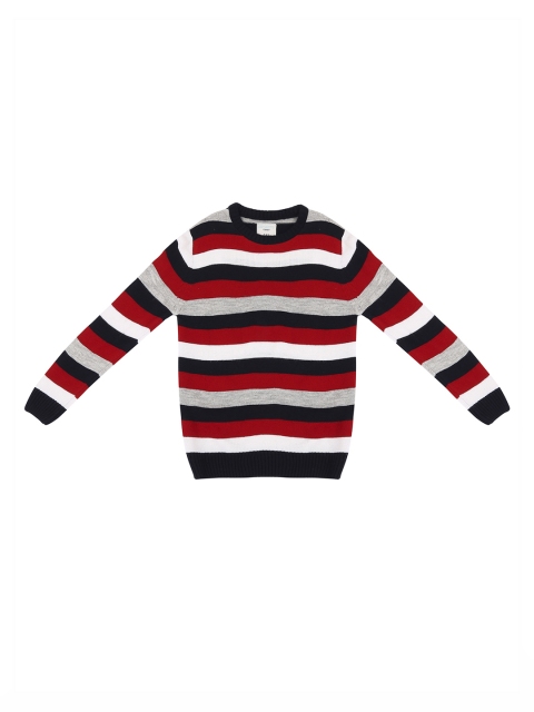 

Pantaloons Junior Boys Red & White Striped Sweater