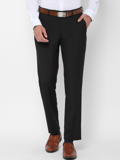 

SIMON CARTER LONDON Men Black Slim Fit Solid Formal Trousers
