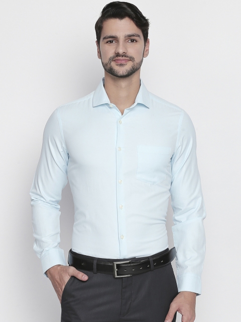 

RICHARD PARKER by Pantaloons Men Blue Slim Fit Solid Formal Shirt