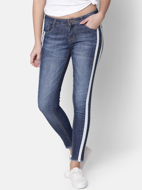 

ZHEIA Women Blue Skinny Fit Mid-Rise Clean Look Stretchable Jeans