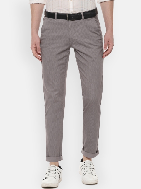 

Van Heusen Sport Men Grey Slim Fit Self Design Regular Trousers