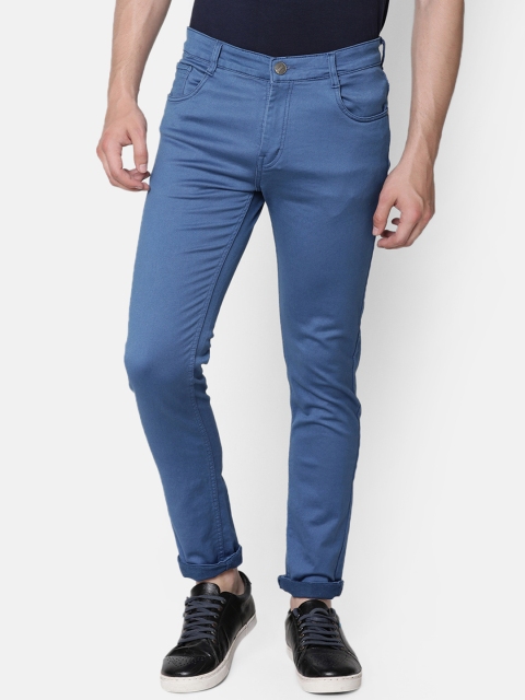 

CINOCCI Men Blue Skinny Fit Mid-Rise Clean Look Stretchable Jeans