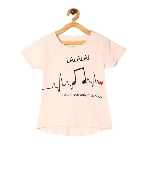 

Cherokee Girls Orange Printed Round Neck T-shirt