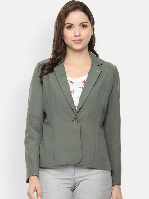 

Allen Solly Woman Women Olive Solid Blazer