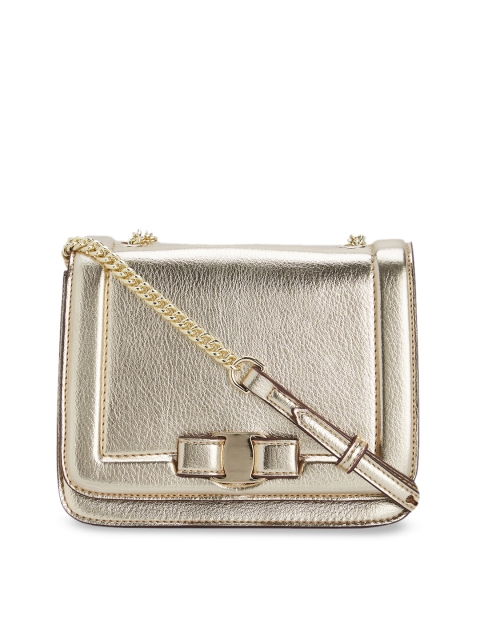 bebe Gold-Toned Solid Sling Bag