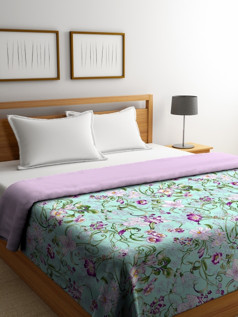 

Portico New York Green & Lavender Floral AC Room 120 GSM Double Bed Comforter