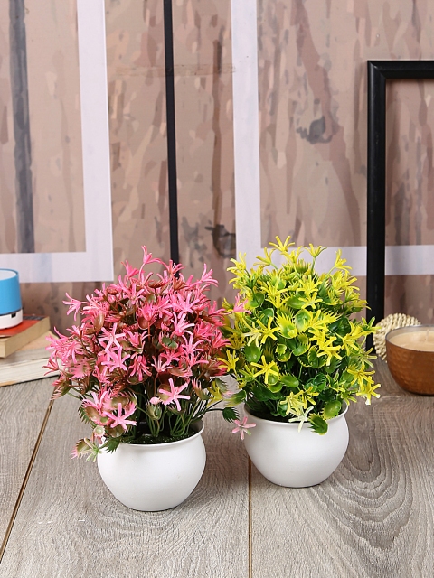 House Of Accessories Set of 2 Artificial Plants With Pots, Multi