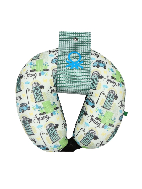 

United Colors of Benetton Unisex Green & Black Printed Neck Pillow