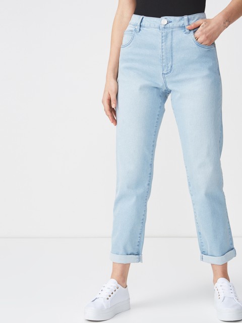 

COTTON ON Women Blue Relaxed Fit High-Rise Clean Look Jeans